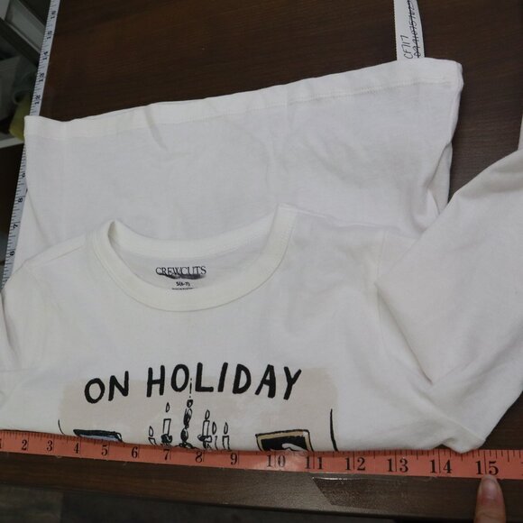 Crewcuts On Holiday Graphic T-Shirt Girls S(6-7) White Casual Playful School NWD - Picture 10 of 13